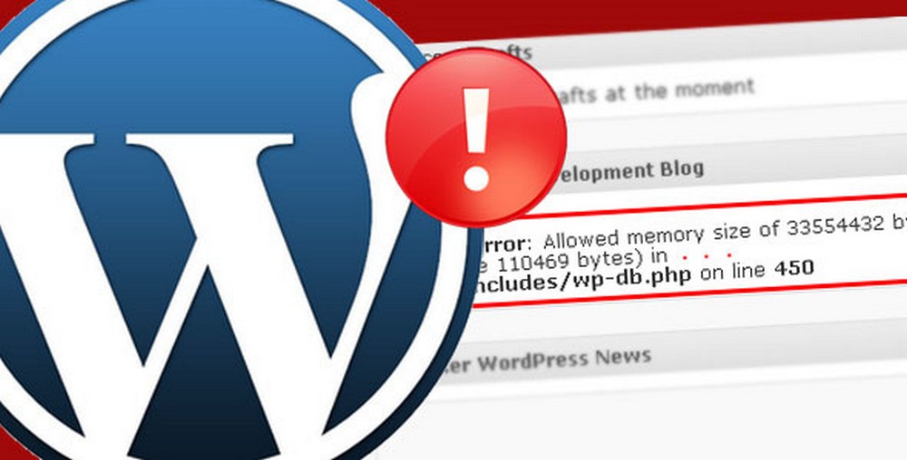 Wordpress Fatal Error: Allowed Memory Size Of” Hatası